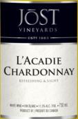 約斯特酒莊拉卡迪霞多麗白葡萄酒(Jost Vineyards L'Acadie Chardonnay, Nova Scotia, Canada)