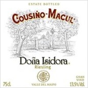 古仙路雷司令干白葡萄酒(Cousino Macul Dona Isidora Riesling, Maipo Valley, Chile)