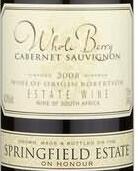 斯普林菲爾德全果赤霞珠紅葡萄酒(Springfield Estate Whole Berry Cabernet Sauvignon, Robertson, South Africa)