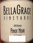 貝拉·格蕾絲黑皮諾干紅葡萄酒(Bella Grace Vineyards Pinot Noir, USA)