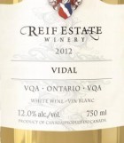 瑞芙威代爾干白葡萄酒(Reif Estate Winery Vidal, Niagara River, Canada)