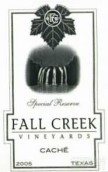 落溪窖藏干白葡萄酒(Fall Creek Vineyards 'Cache' White, Texas, USA)