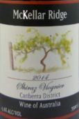 麥凱樂嶺西拉維歐尼葡萄酒(McKellar Ridge Shiraz Viognier, ACT, Australia)