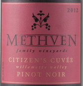 梅斯文家族市民特釀黑皮諾干紅葡萄酒(Methven Family Vineyards Citizen’s Cuvee Pinot Noir, Willamette Valley, USA)