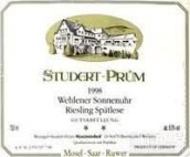 Weingut Studert-Prum Wehlener Sonnenuhr Riesling Spatlese, Mosel, Germany