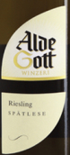 阿爾德·戈特雷司令晚收白葡萄酒(Alde Gott Riesling Spatlese, Baden, Germany)