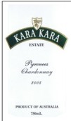 卡拉卡拉庇里牛斯霞多麗干白葡萄酒(Kara Kara Estate Pyrenees Chardonnay, Victoria, Australia)