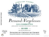 Domaine du Chateau de Chorey Pernand-Vergelesses Les Combottes Vieilles Vignes, Cote de Beaune, France