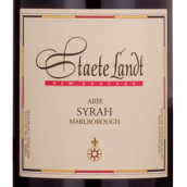 州地酒莊阿里西拉紅葡萄酒(Staete Landt Arie Syrah, Marlborough, New Zealand)