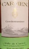 卡門瓊瑤漿干白葡萄酒(Carmen Gewurztraminer, Curico Valley, Chile)