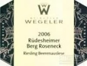 韋格勒呂德斯海姆羅斯內(nèi)克山精選雷司令甜白葡萄酒(Wegeler Rudesheimer Berg Roseneck Beerenauslese Riesling, Rheingau, Germany)