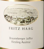 海格布朗伯哲朱弗雷司令精选白葡萄酒(Fritz Haag Brauneberger Juffer Riesling Auslese, Mosel, Germany)