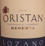 洛薩諾酒莊奧瑞系列混釀干紅葡萄酒(Bodegas Lozano Oristan Tempranillo-Cabernet Reserve, La Mancha, Spain)