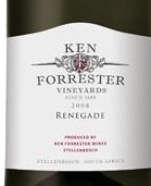 肯福特“背叛者”干紅葡萄酒(Ken Forrester Renegade, Stellenbosch, South Africa)