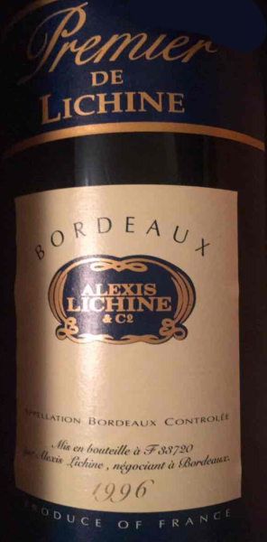 alexis lichine bordeaux premier de lichine, bordeaux, france紅酒