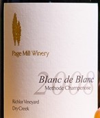 佩奇米爾白中白起泡酒(Page Mill Blanc de Blanc, Livermore Valley, USA)