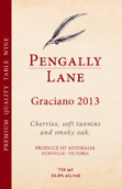 潘嘉立酒莊格拉西亞諾干紅葡萄酒(Pengally Lane Graciano, Bendigo, Australia)