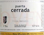 赫羅明塞拉達(dá)系列干白新酒(Vinos Jeromin Puerta Cerrada Blanco Joven, Madrid, Spain)