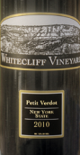 懷特克里夫味而多干白葡萄酒(Whitecliff Vineyard Petit Verdot, New York, USA)