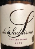 旭金堡酒莊S老藤白葡萄酒(S de Suduiraut Vieilles Vignes, Bordeaux, France)