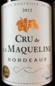 馬奎林酒莊干紅葡萄酒(Cru de la Maqueline, Bordeaux, France)