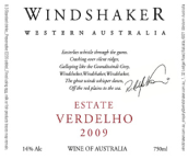 風(fēng)傷之嶺莊園系列華帝露干白葡萄酒(Windshaker Ridge Estate Verdelho, Western Australia, Australia)