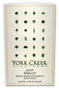 約克溪梅洛干紅葡萄酒(York Creek Vineyards Merlot, Spring Mountain District, USA)