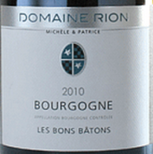 里翁勃艮第正義之棒紅葡萄酒(Domaine Michele et Patrice Rion Bourgogne Les Bons Batons, Burgundy, France)