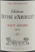 迪威城堡紅葡萄酒(Chateau Devise d'Ardilley, Haut-Medoc, France)