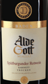 阿爾德·戈特黑皮諾桶陳小房干紅葡萄酒(Alde Gott Spatburgunder Rotwein Kabinett Trocken Im Eichenfass Gereift, Baden, Germany)