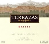 安第斯台阶马尔贝克干红葡萄酒(Terrazas de los Andes Malbec, Mendoza, Argentina)