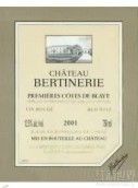 Chateau Bertinerie Rouge, Premieres Cotes de Blaye, France