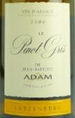 J.B.亞當萊曾伯格灰皮諾干白葡萄酒(Jean-Baptiste Adam Letzenberg Le Pinot Gris, Alsace, France)