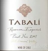 达百利特酿黑皮诺干红葡萄酒(Tabali Reserva Especial Pinot Noir, Limari Valley, Chile)