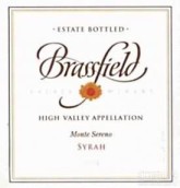 布拉斯菲爾德蒙特園西拉干紅葡萄酒(Brassfield Estate Winery Monte Sereno Vineyard Syrah, High Valley, USA)