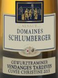 舒伯格酒莊克里斯汀晚收瓊瑤漿半甜型白葡萄酒(Domaines Schlumberger Cuvee Christine Gewurztraminer Vendanges Tardives, Alsace, France)