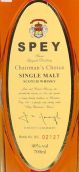 斯佩主席之选苏格兰单一麦芽威士忌(Spey Chairman's Choice Single Malt Scotch Whisky, Speyside, UK)
