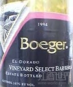 伯格爾精選巴貝拉干紅葡萄酒(Boeger Winery Select Barbera, El Dorado, USA)