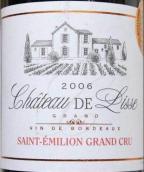 利塞城堡紅葡萄酒(Chateau de Lisse, Saint-Emilion Grand Cru, France)