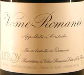 勒樺酒莊（沃恩-羅曼尼村）紅葡萄酒(Domaine Leroy Vosne-Romanee, Cote de Nuits, France)