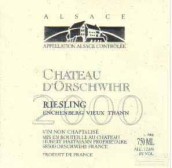 Chateau d'Orschwihr Riesling Enchenberg Vieux-Thann, Alsace, France