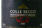 托若酒莊塞科蒙特布查諾紅葡萄酒(Cantina Tollo Colle Secco Montepulciano d'Abruzzo, Abruzzo, Italy)