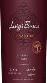 露奇波斯加酒莊桑格爾馬爾貝克紅葡萄酒(Luigi Bosca De Sangre Malbec, Lujan de Cuyo, Argentina)