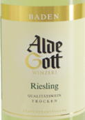 阿爾德·戈特雷司令干白葡萄酒(Alde Gott Riesling Qba Trocken, Baden, Germany)