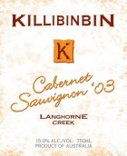 基利賓賓酒莊赤霞珠紅葡萄酒(Killibinbin Cabernet Sauvignon, Langhorne Creek, Australia)