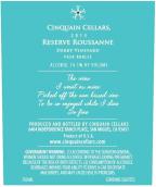 五行詩珍藏瑚珊干白葡萄酒(Cinquain Cellars Reserve Roussanne, California, USA)