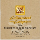 葉楊谷米歇爾山坡標(biāo)簽黑皮諾干紅葡萄酒(Cottonwood Canyon Michelle's Hillside Signature Pinot Noir, Santa Maria Valley, USA)