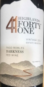 四十一高地酒莊珍藏黑暗紅葡萄酒(Highlands 41 Estate Reserve Darkness Red, Paso Robles, USA)