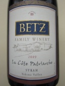 貝茨家族巴蒂奇西拉干紅葡萄酒(Betz Family Winery La Cote Patriarche Syrah, Yakima Valley, USA)