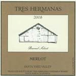 特雷斯木桶陳釀梅洛干紅葡萄酒(Tres Hermanas Vineyard & Winery Barrel Select Merlot, Santa Barbara County, USA)